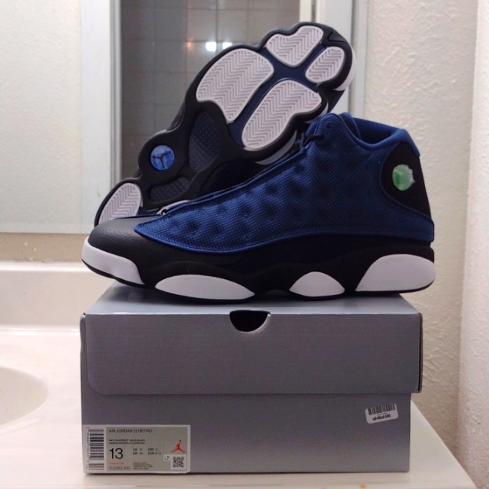 Air Jordan Retro 13 Navy Brave Blue Mens Sneakers DJ5982-400 Size 13 [New] - Picture 5 of 11